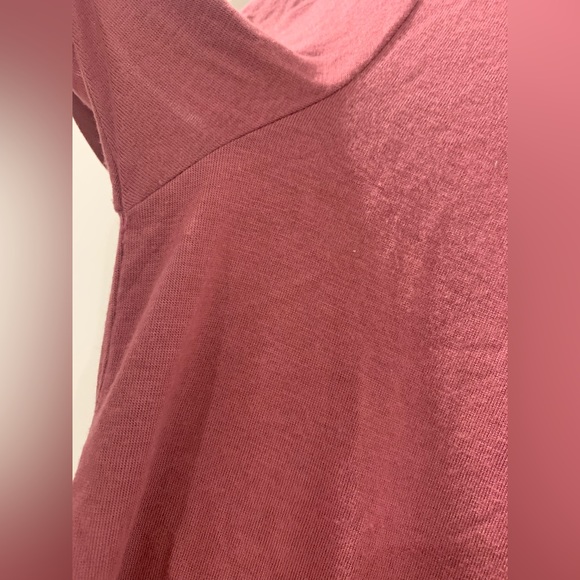 Deep v lace up pink top. Size small. - Picture 5 of 7